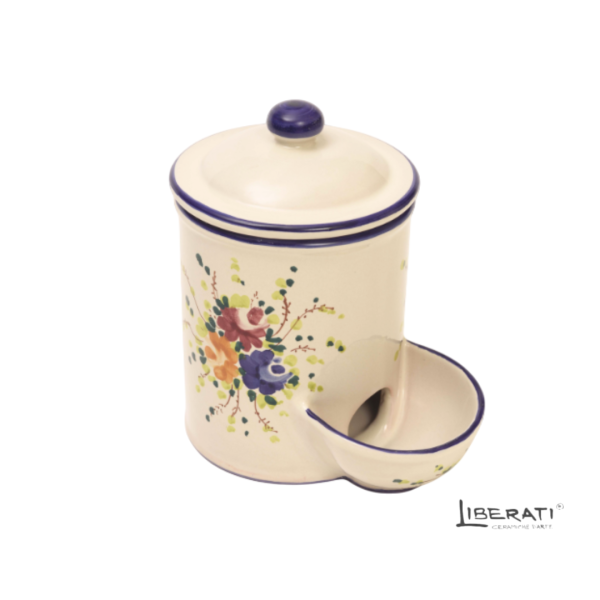 Barattolo per sale con vaschetta Rosaspina