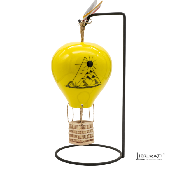 Mongolfiera in ceramica artigianale
