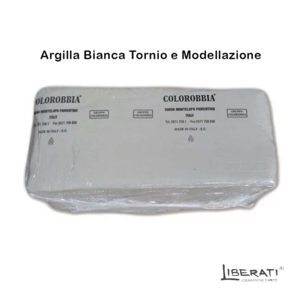 Argilla Bianca Morbida per Tornio e Modellazione